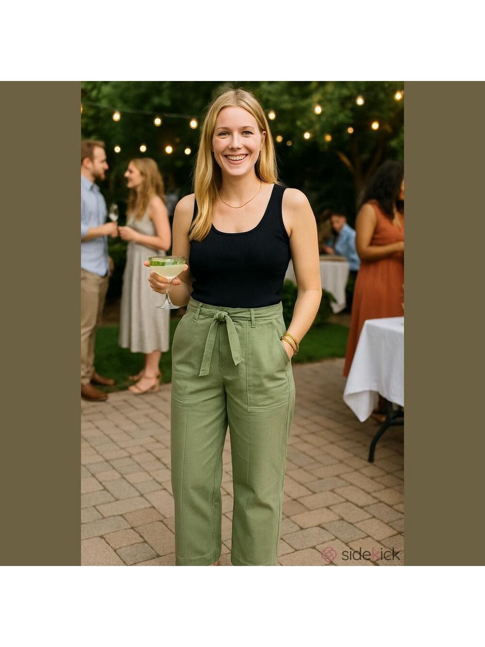 Draper James Green Utility Pants NWOT